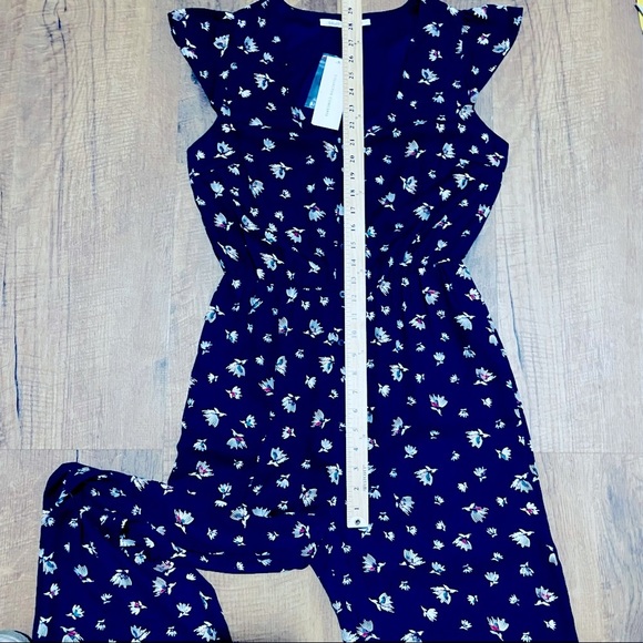 Collective Concepts Katie Cap sleeve jumpsuit medium New w/ tags Navy wide leg - Picture 7 of 9